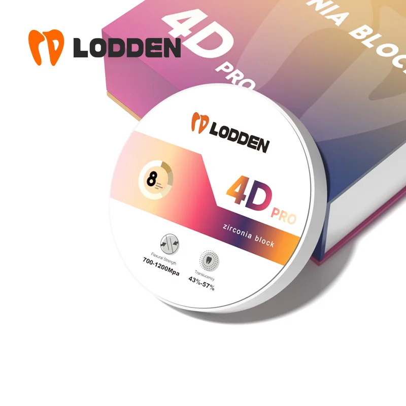 Lodden Dental 4D Pro Multilayer Implant Orthodontic Materials Zirconium Blank Zirconia Block