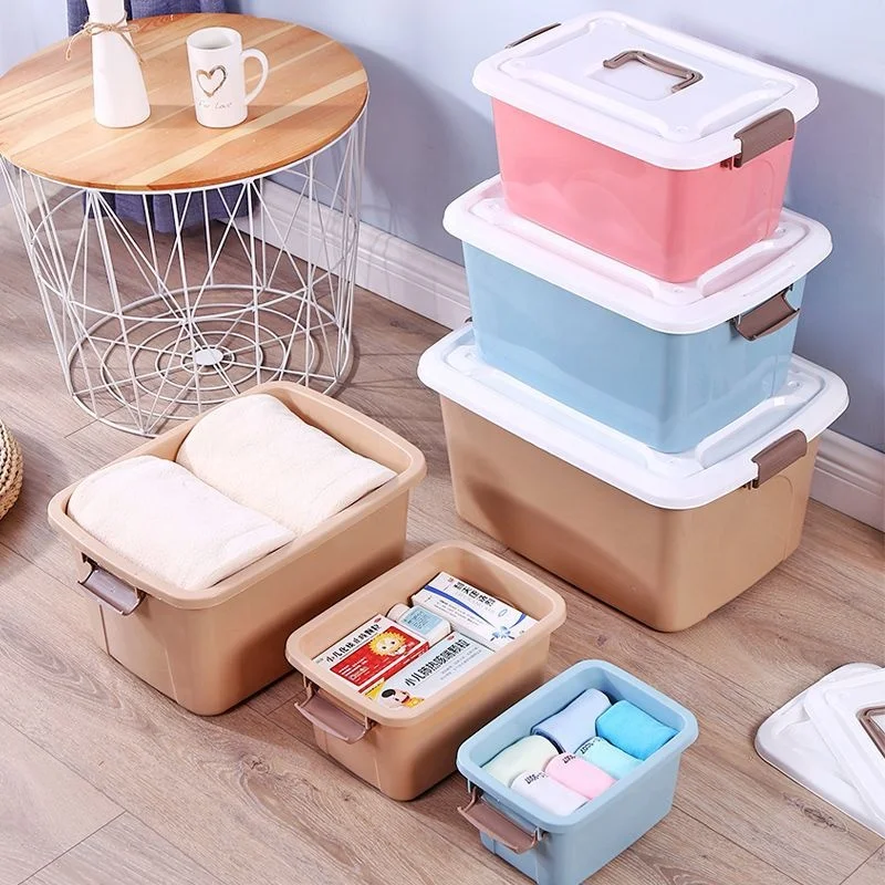 Storage Box Large Plastic Container Household Items Daily Storage Box Transparent Clothing Storage Box Home Organizer