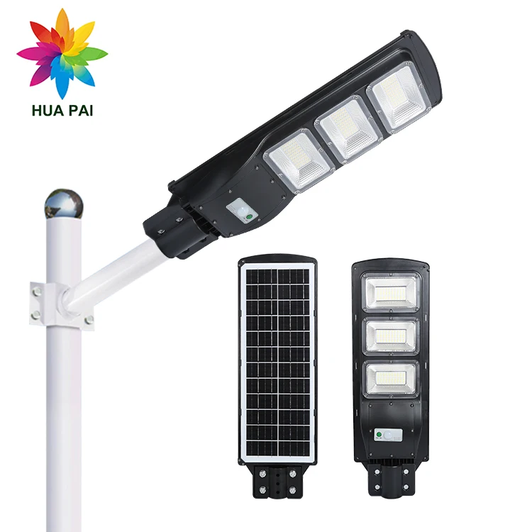 HUAPAI New Design 30W 60W 90W 120W Remote Control IP65 Waterproof SMD LED Solar Street Light