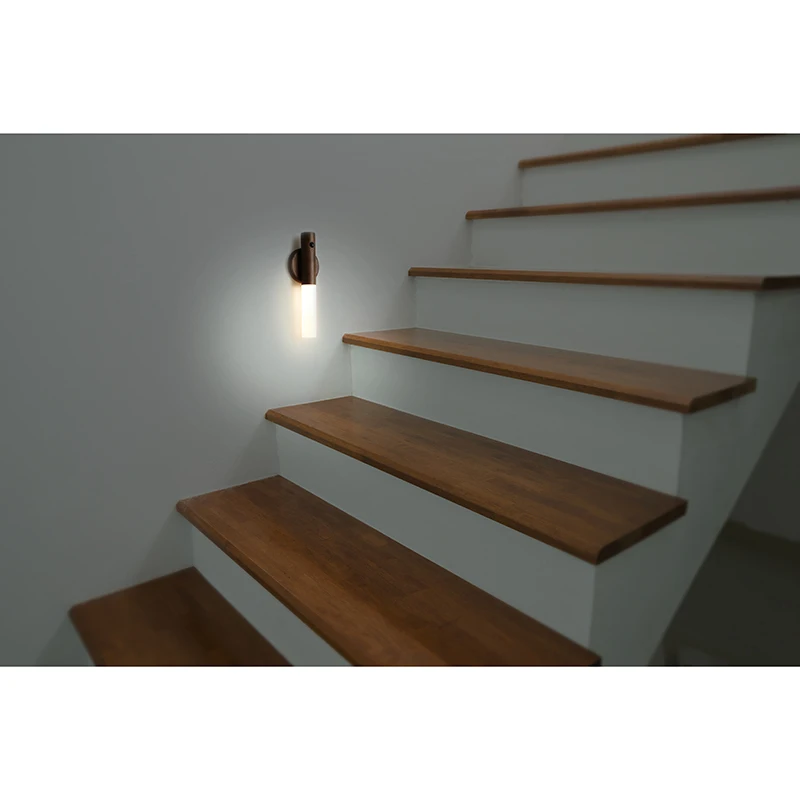 Magnetic Portable Rechargeable mini led flashlight Wood Induction Sensor Light Lamp