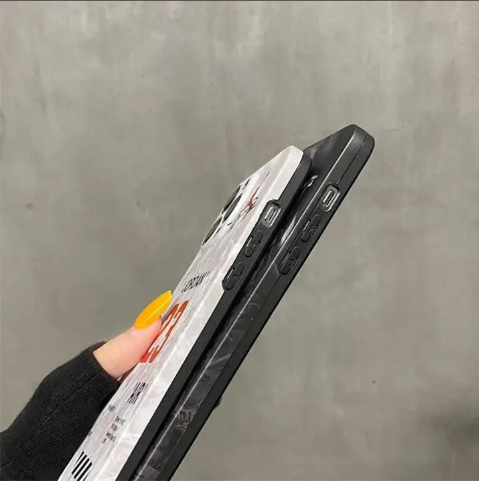 Модный дизайн Jordon Label IMD чехол для мобильного телефона iPhone 15 14 13 12 pro max мягкий Анти отпечатков пальцев задняя крышка