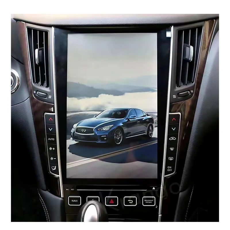 Автомагнитола NaviHua мультимедийная система с вертикальным экраном 7 1 дюйма Tesla Android 12 для Infiniti Q50