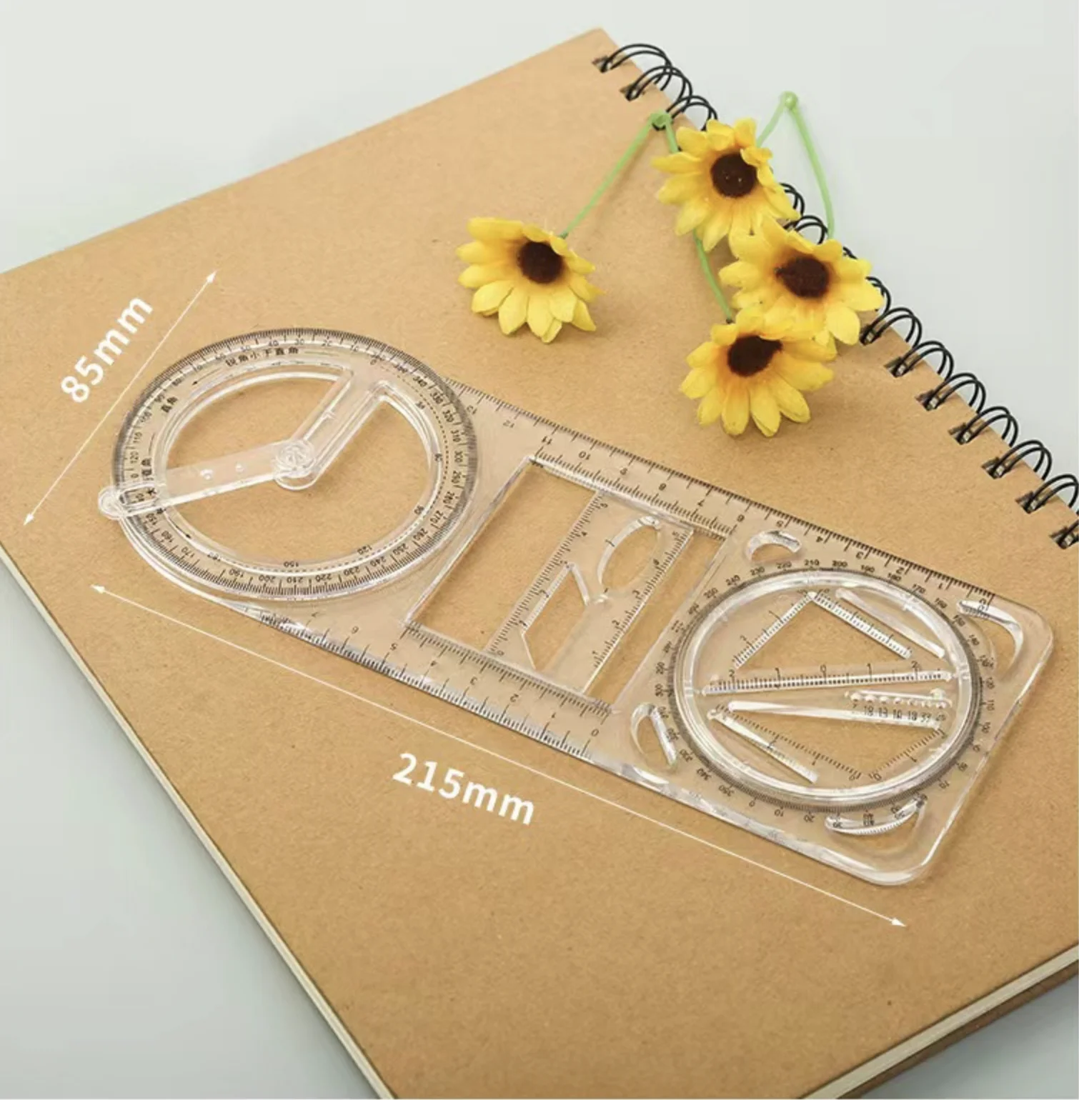 Multi-Function Measuring Rulers Plastic Measuring Templates Plastic Geometry Stencils