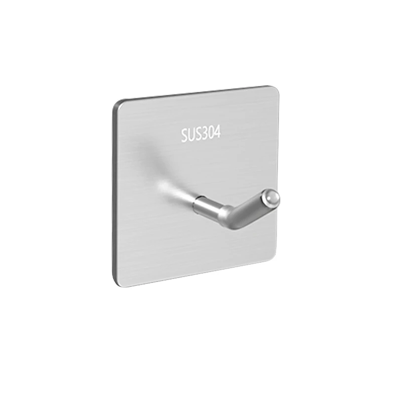 Self Adhesive Wall Robe Hooks 304 Stainless Steel Clothes Hangers SUS304 Heavy Duty Coat Towel Hooks Adhesive Hook