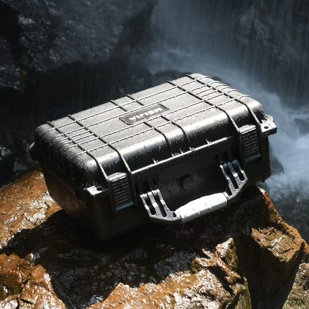 IP67 Black Waterproof Hard Plastic Case Foam Durable ABS/PP Material Shockproof Tool Boxes Equipment Carrying Protective Case