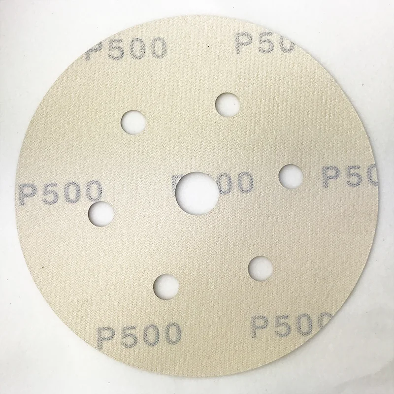 P60-P800 Abrasive Sanding Disc Hook Loop PSA Gold Sandpaper Disc Jumbo Roll Manufacturer discs sanding