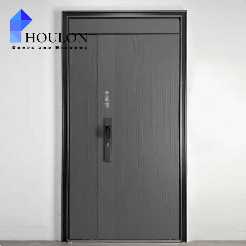 2025 Modern Design Best Price High Quality Metal Galvanized Steel Security Doors Galvanized Steel Commercial Doors