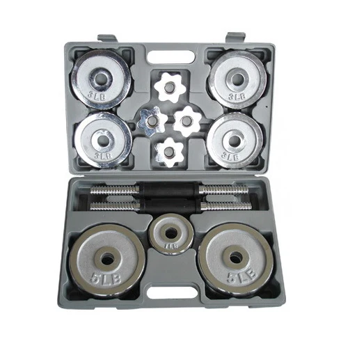 Top Quality Free Weight 44LBS Adjustable Chromed Dumbbell Set For Strength Training