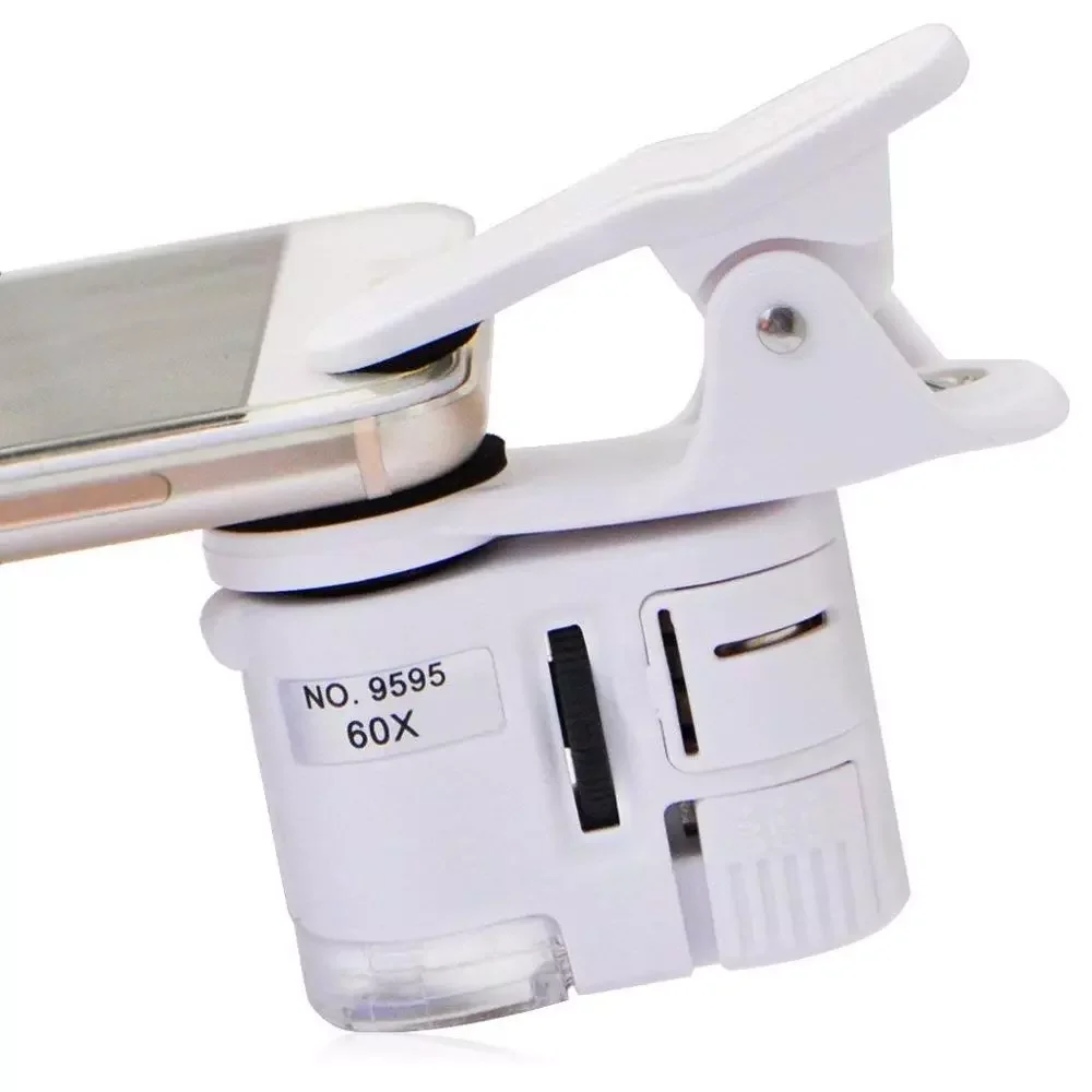 BK-9595 Magnifier 60x Microscope LED Loupe Jewelry Loupe Lens Zoom Mobile Phone Camera Clip