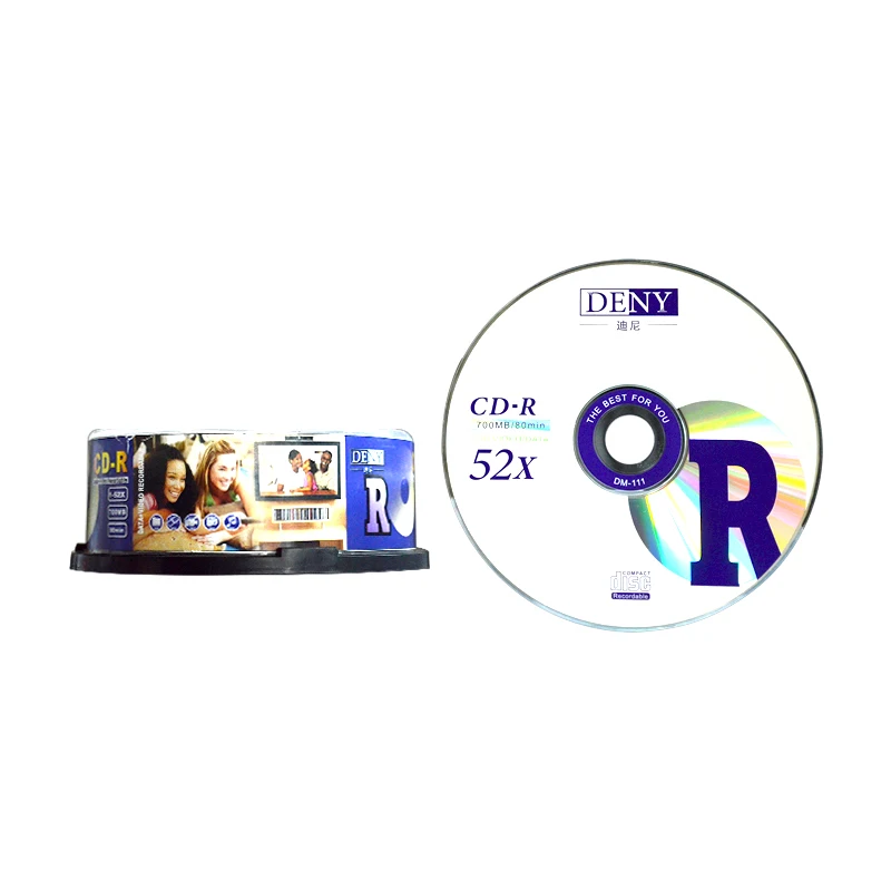 Дешевый диск, чистый пустой cd r оптом с 700 Мб 52x для термоусадочной упаковки, однослойный