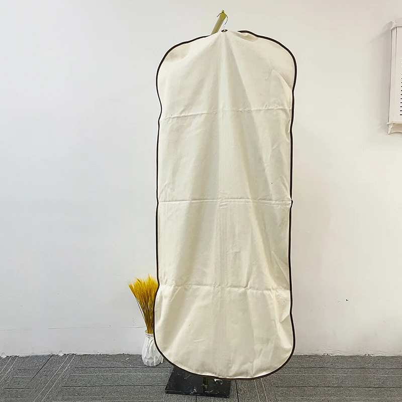 Wholesale Cheap Eco Friendly Reusable Customized 100% Organic Natural Cotton Canvas Muslin White Suit Garment Bag Cover