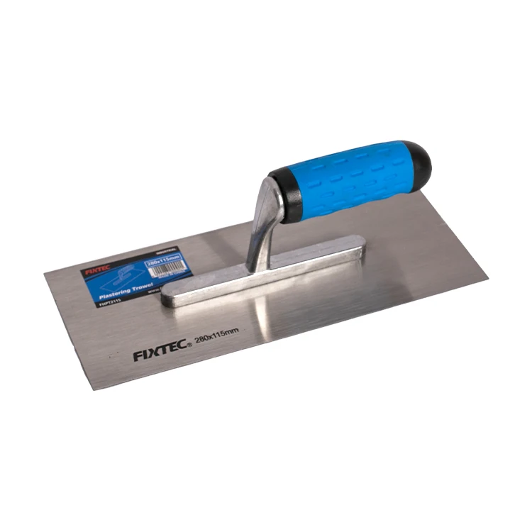 FIXTEC Hand Tools Plaster Tool Cement Wall Floor Plaster Carbon Steel Blade 280*115mm Plastering Trowel