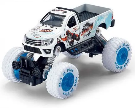 Hot Selling 1:32 alloy pull-back climbing semi truck 4X4 pull back car toy metal die cast cars friction toy car for children