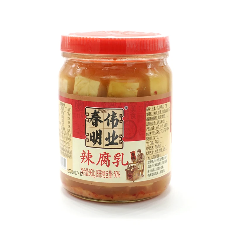 
Wholesale Factory Price 960g Spicy Fermented Bean Curd 