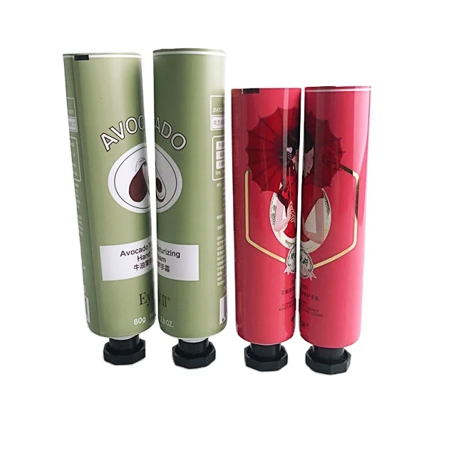hand cream packaging plastic cosmetic soft aluminum tube with lids