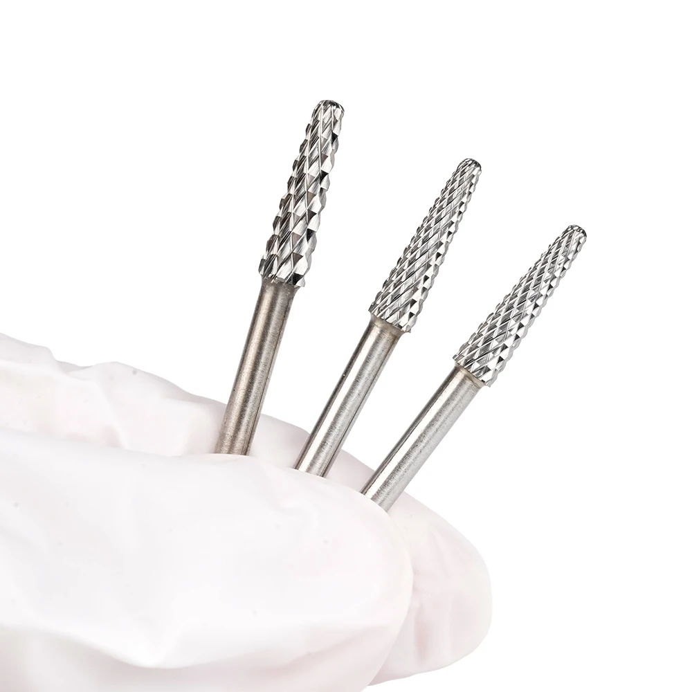 Small Umbrella Nail Drill Bit Safety Top Uncoated Medium Grit Fast Gel Remover Nail Gel Polish Off 3/32' Manicure Drill Tool