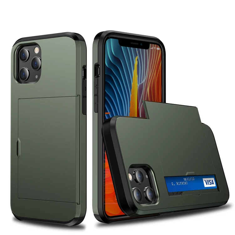 Чехол для iPhone 13 защитный чехол с отделением карт держатель кредитных мобильного телефона Pro