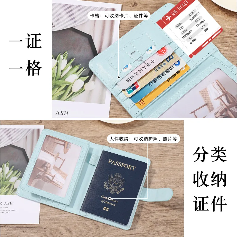 In Stock Travel Us Singapore Japan Korean Uk Leather Passport Holder Wallet With Cards Pen Cash Ticket Slot