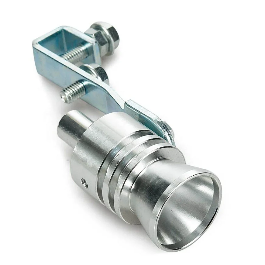 JDMotorsport88 JDM Racing Car Silver Medium Size Exhaust Pipe Tip Turbo Sound Whistle Ventil Simulator