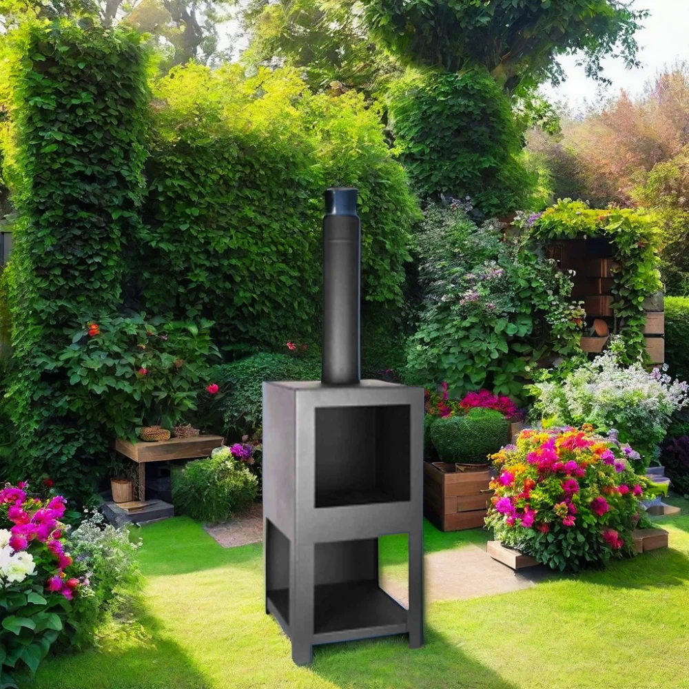 Modern Black Wood Chimeneas for Fireplaces