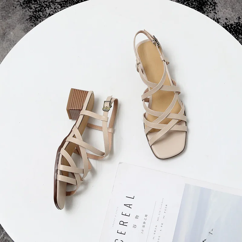 Mid-Heel sandals for women shoes