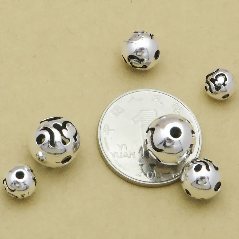 Tibetan Silver Round Hollow Style Metal Spacer Beads Jewelry Making Findings Silver Beads
