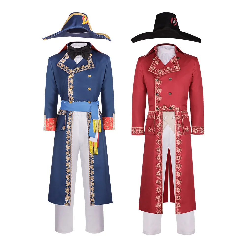 New Movie Napoleon Costume for Boys Sexy Retro Medieval Court Set for Cosplay Includes Dresses Fancy Animal Character Style