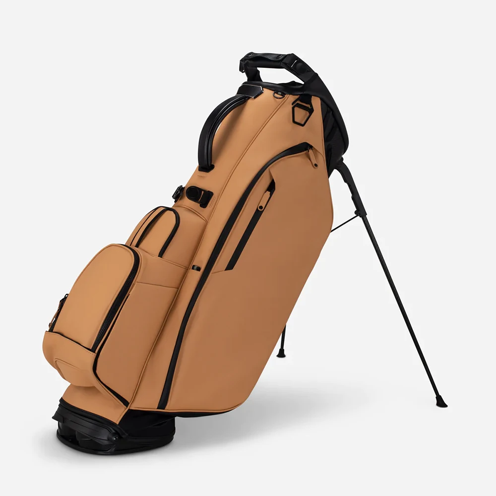 PRIMUS GOLF Manufacturer ODM Carry Golf Bag Leather Custom logo 6/14 way Pu Golf Stand Bag for men