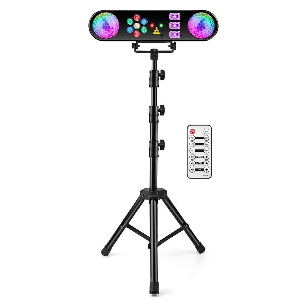 5in1 DJ Lighting Kit with derby, laser beams, uv, color wash and  strobe effects