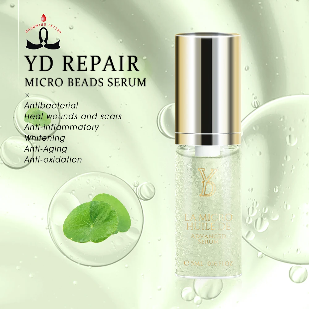 Lushcolor YD Micro Beads Repair Advanced Serum Centella Aftercare Cream For Eyebrows Tattoo PMU Microblading
