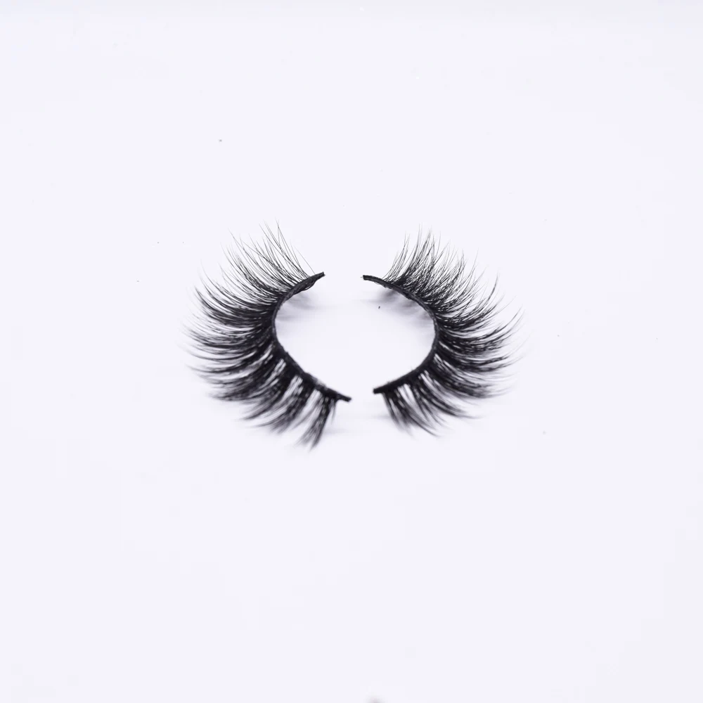 High quality new private label 3D silk lashes false eyelashes faux mink silk eyelash