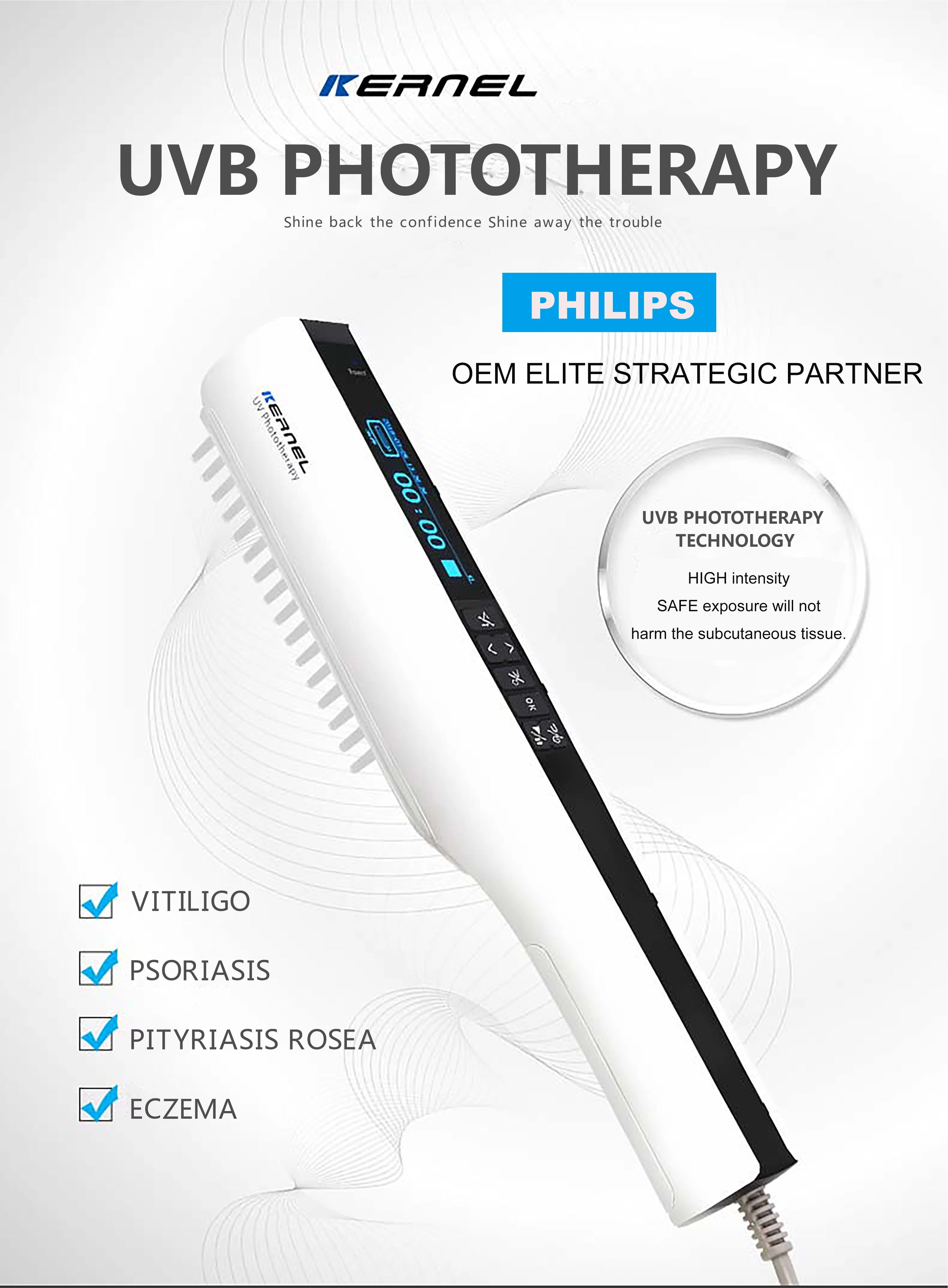 home use portable 311nm uv Psoriasis skin care vitiligo treatment 308nm devices uv phototherapy KN-4003BL2