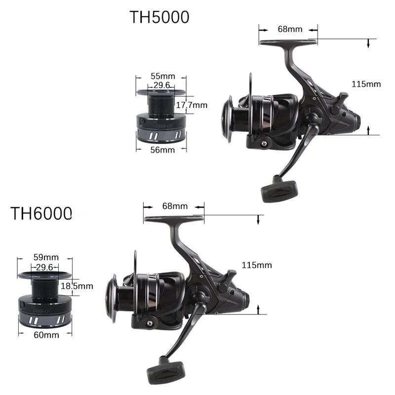 Factory Wholesale Rear And Front Drag Metal Reel Fishing Carp Reels