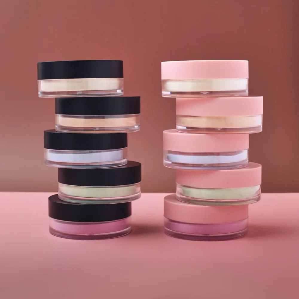 SENKA Face Base Makeup Loose Powder Matte Waterproof Cosmetics Makeup Private Label Vegan Pink Loose Setting Powder