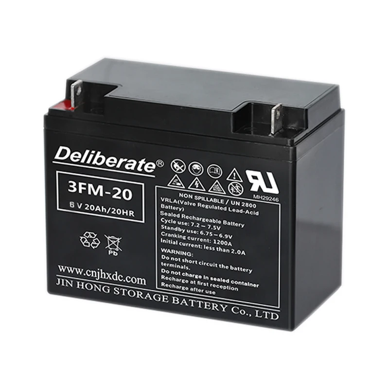 China Supplier Rechargeable 6v 20ah Solar Battery Home Solar Energy Storage Lead Acid Battery