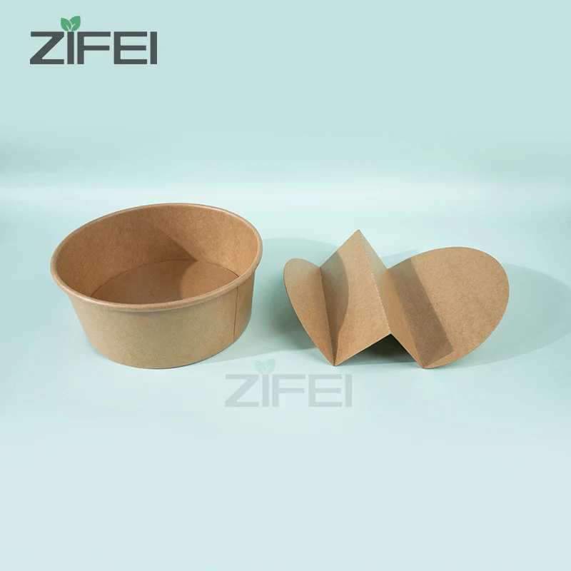 Microwaveable Biodegradable Custom Kraft Paper Bowl Food Package Cheap Price Food Packing Bowls