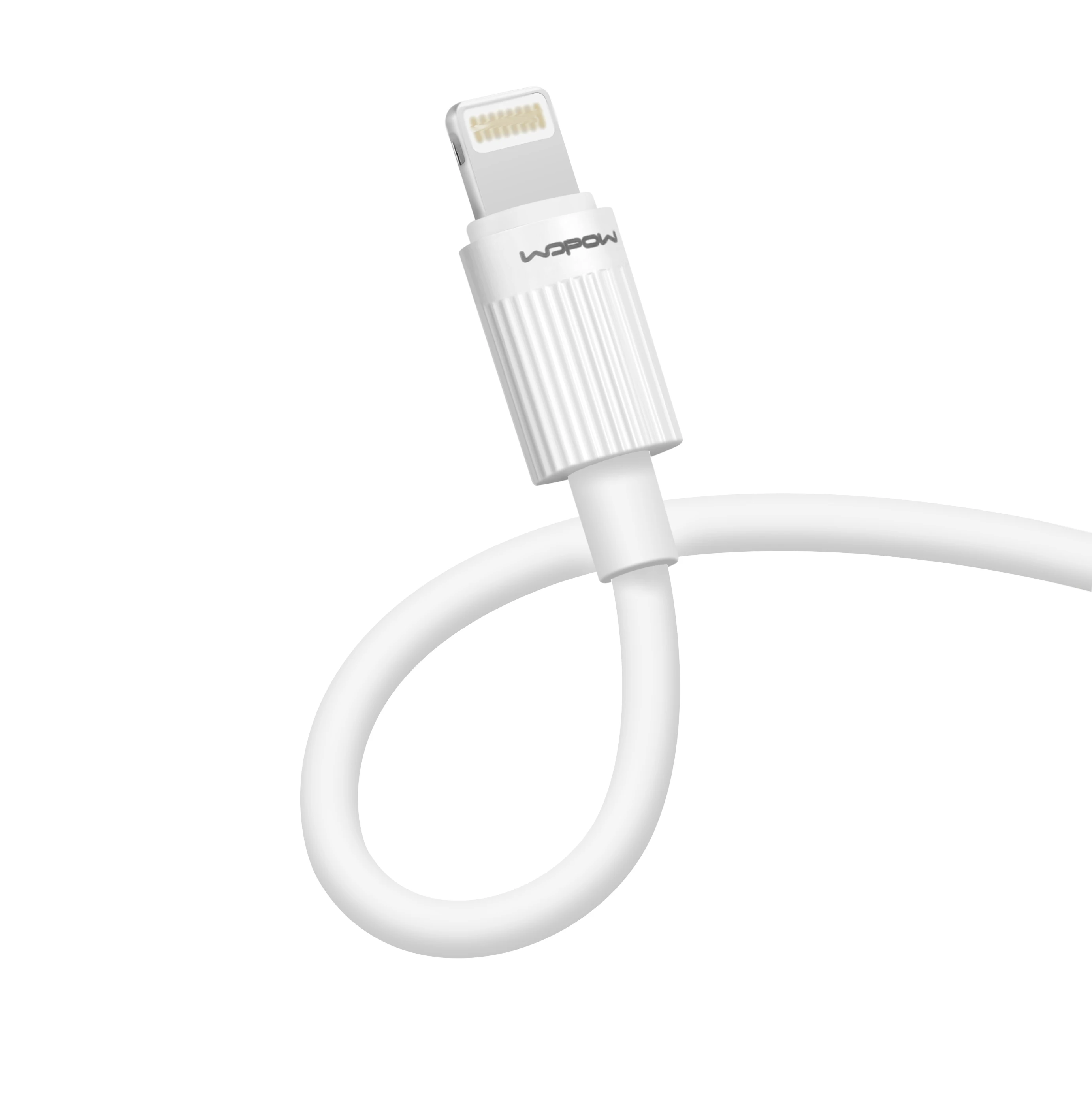 Wopow H08 мобильного телефона зарядки TPE кабель для apple usb кабель для передачи данных 1 м белый цвет; Дизайн в полоску кабель для быстрого соединения