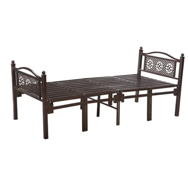 Living Room Single Sleep Folding Bed Camp Bed Folding Military Army Cot Home Furniture Bedroom Furniture Bunk Bed Iron Modern