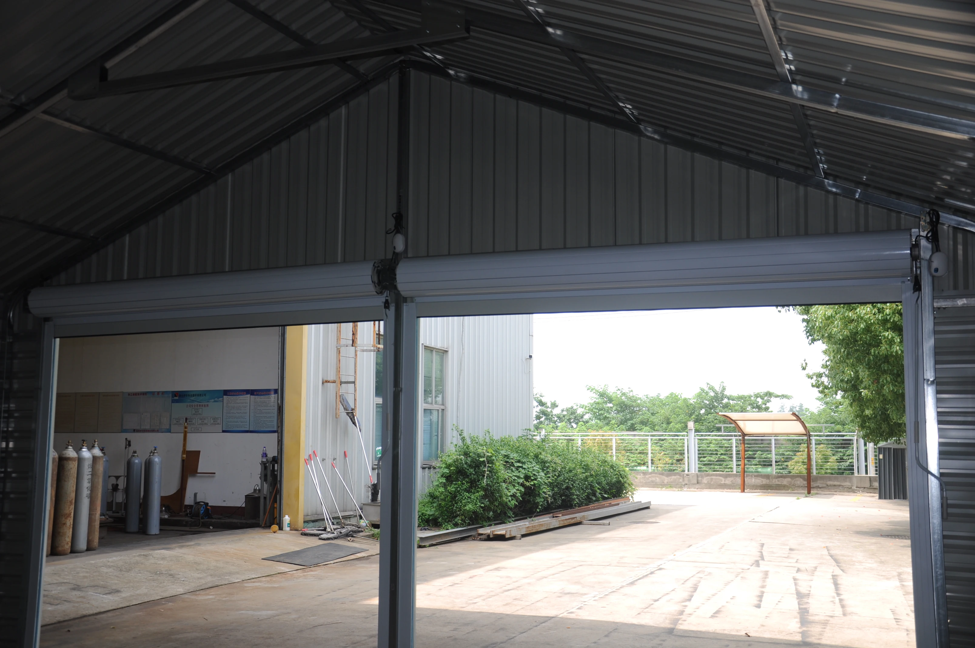 SG2119-H250-2ER/H Prefabricated Easy Assemble Galvanized steel garage Steel Structure Garage 2 car metal garage