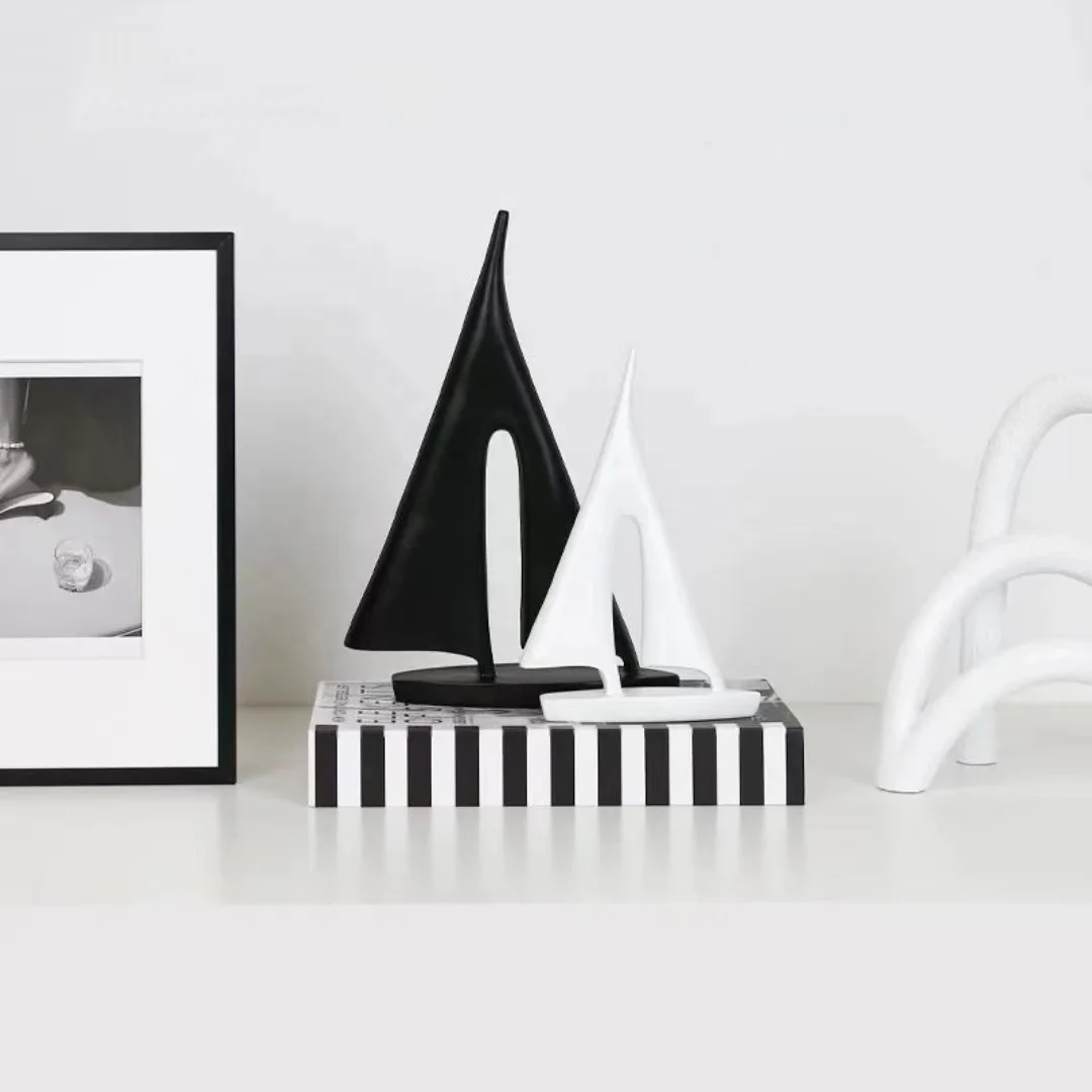 Smooth Sailing creative living room office desktop decoration Nordic modern simple sailing boat decoration boat crafts