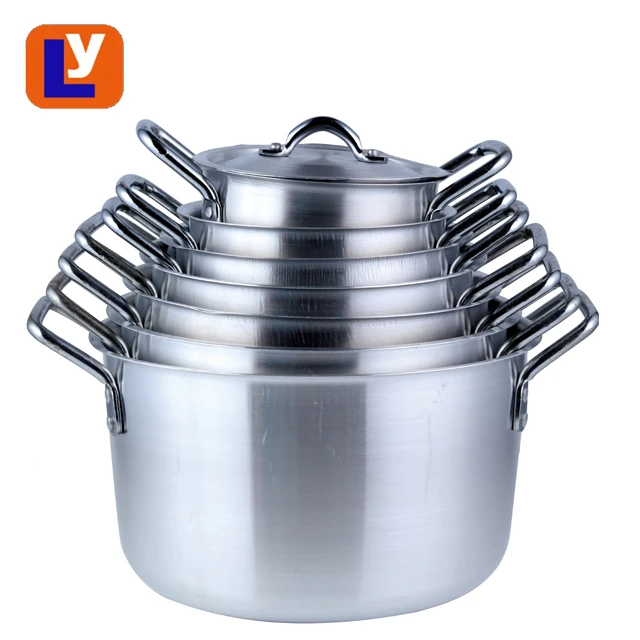 7pcs sanding aluminum cookware pot set LY-818 14-26cm