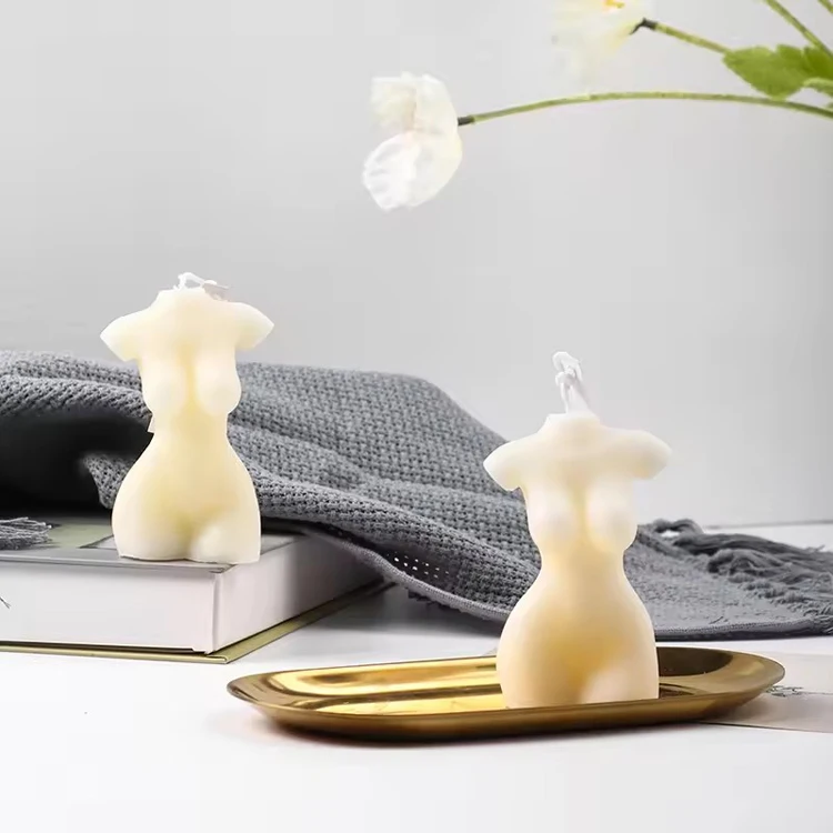 Soy Wax Woman Body Art Scented Candles Customized body candle