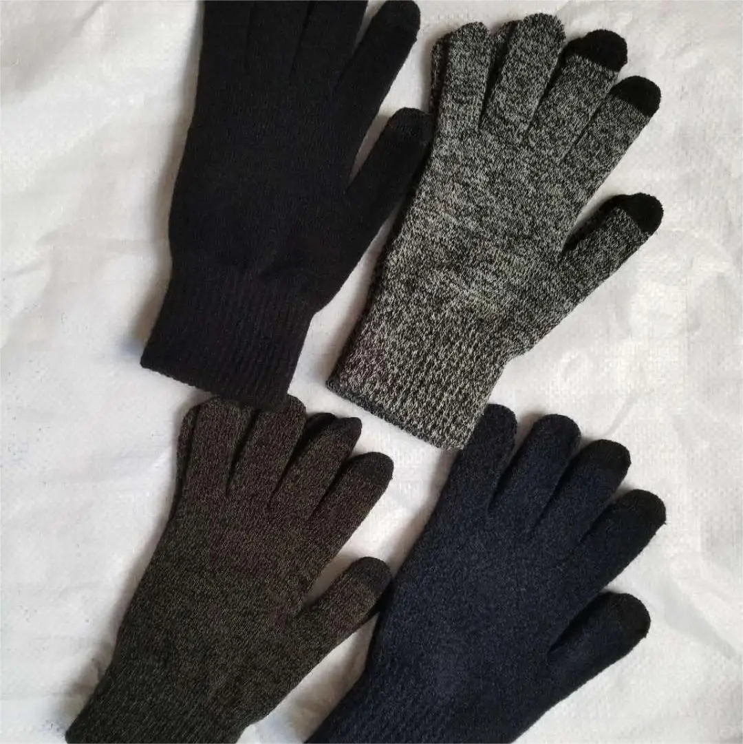 Acrylic Cold Weather Knit Gloves Cycling Winter Touch Screen Gloves