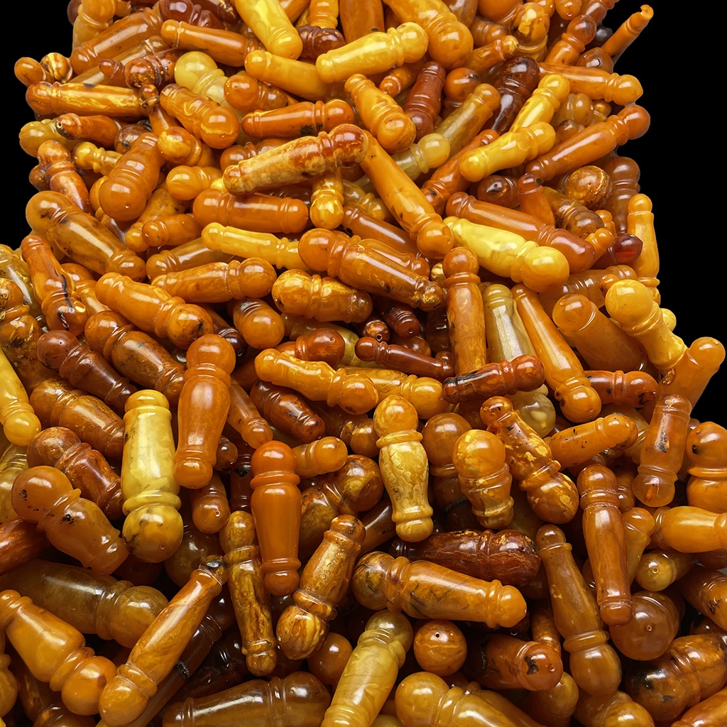 Natural amber stone processed white amber jewelry circular Muslim beads 8-16mm red flower tiger skin Imam Taisbiha