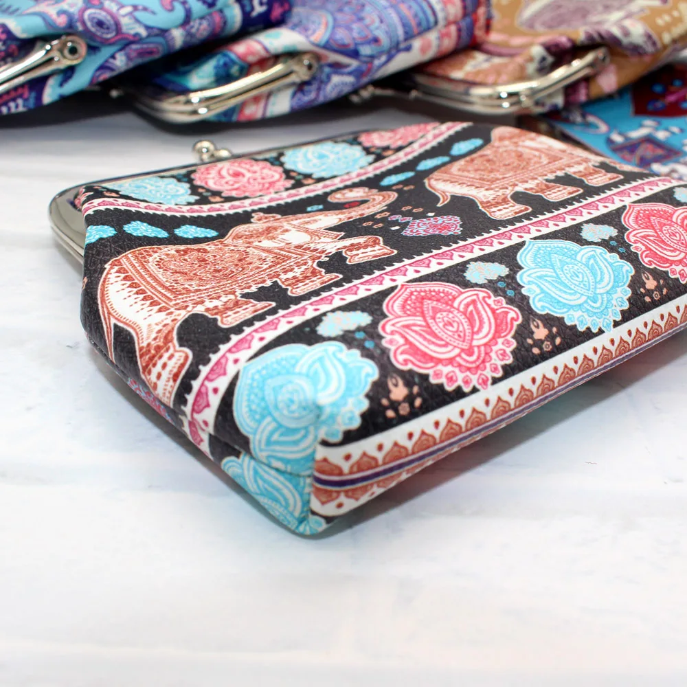 Bohemia Style Women Clutch Wallet Pocket Girls Leather Coin Purse