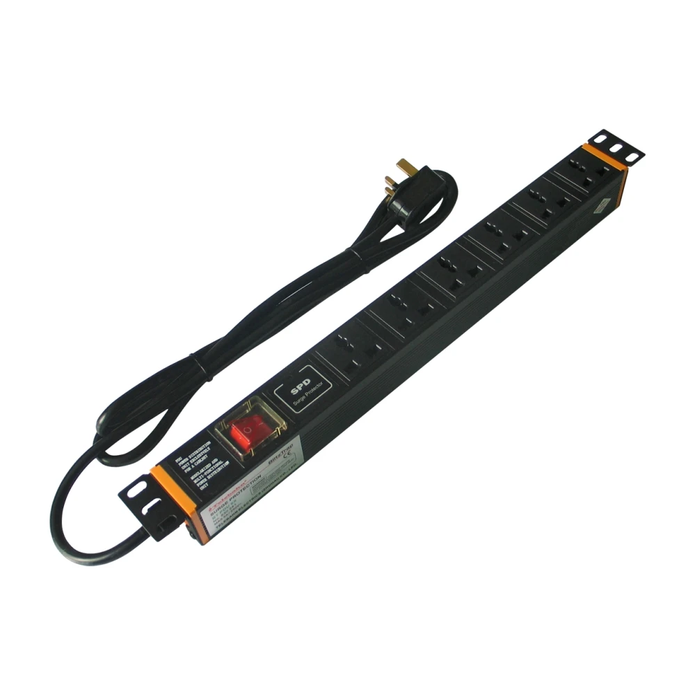 Eu Pdu Extension Sockets  Power Strip 8 Outlets Power Distribution Unit Rack Cabinet