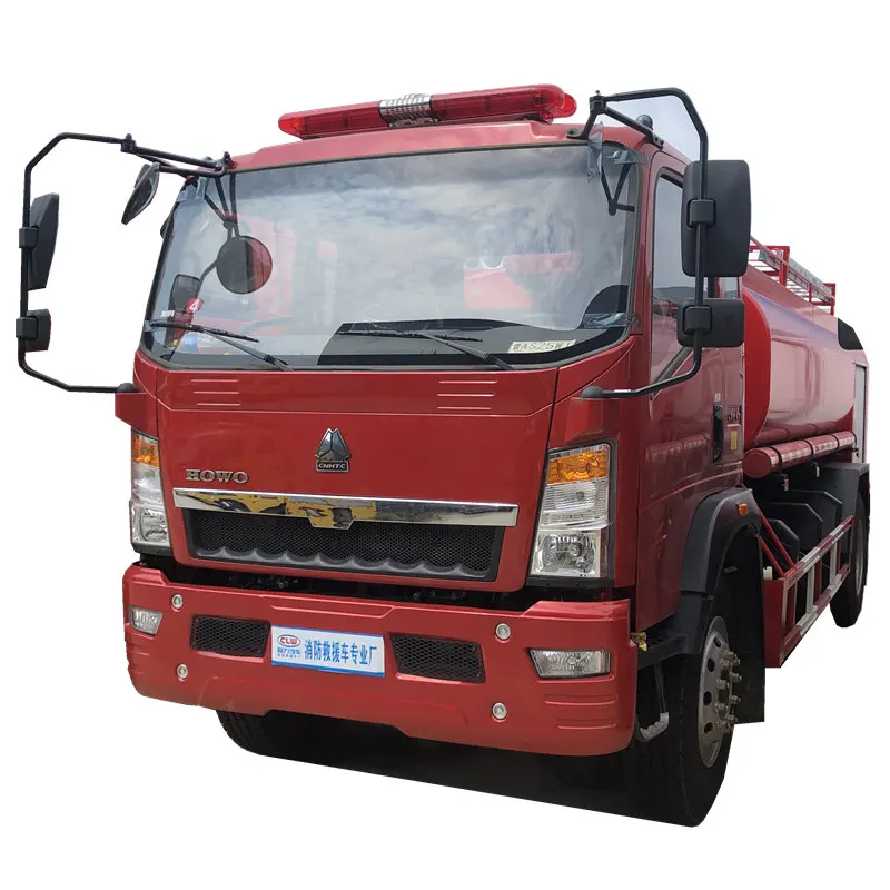 4x2 7cbm RHD LHD Sinotruck water tanker fire fighting truck
