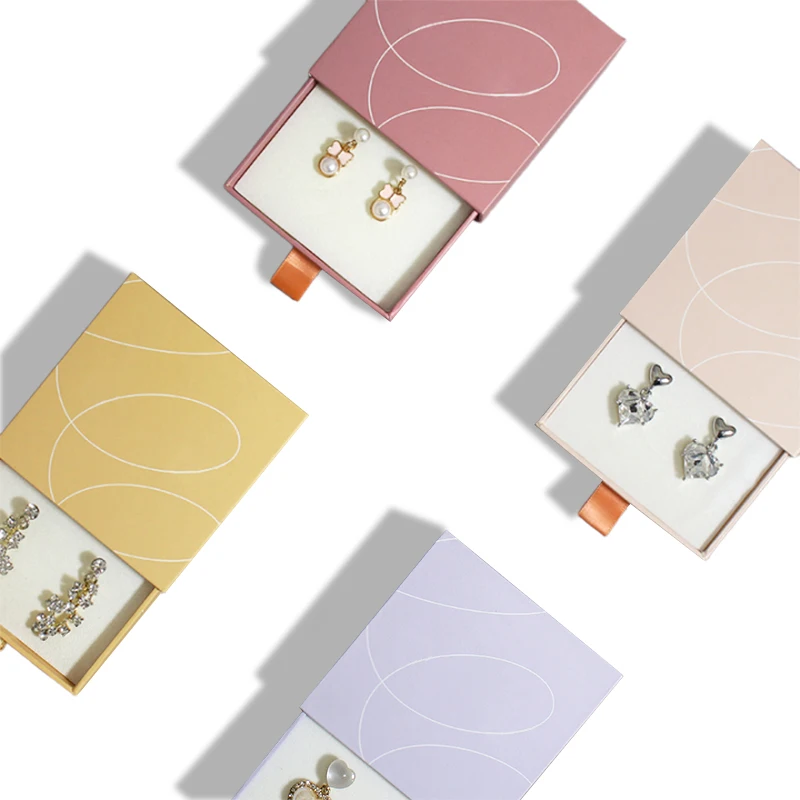 Custom Jewelry Eco-friendly Board Drawer Box Gift Packaging Shipping Cardboard Box and Luxury Packing For Jewelry Boxes