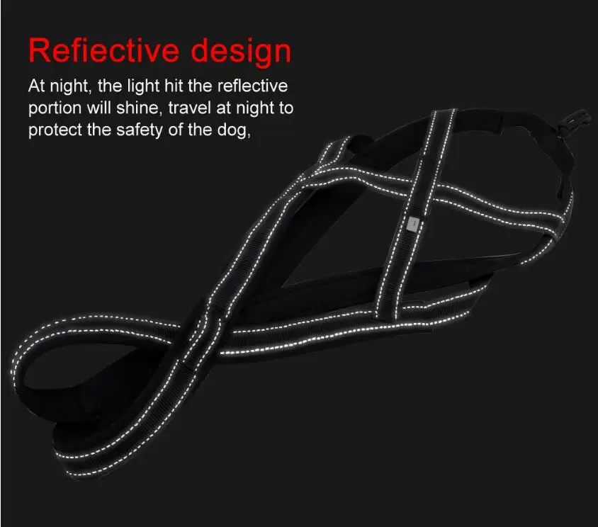 Pet Sled Harness Dog Pulling Harness Mushing X Back Harness for Dog Training Working Exercise Sledding skijoring Scootering