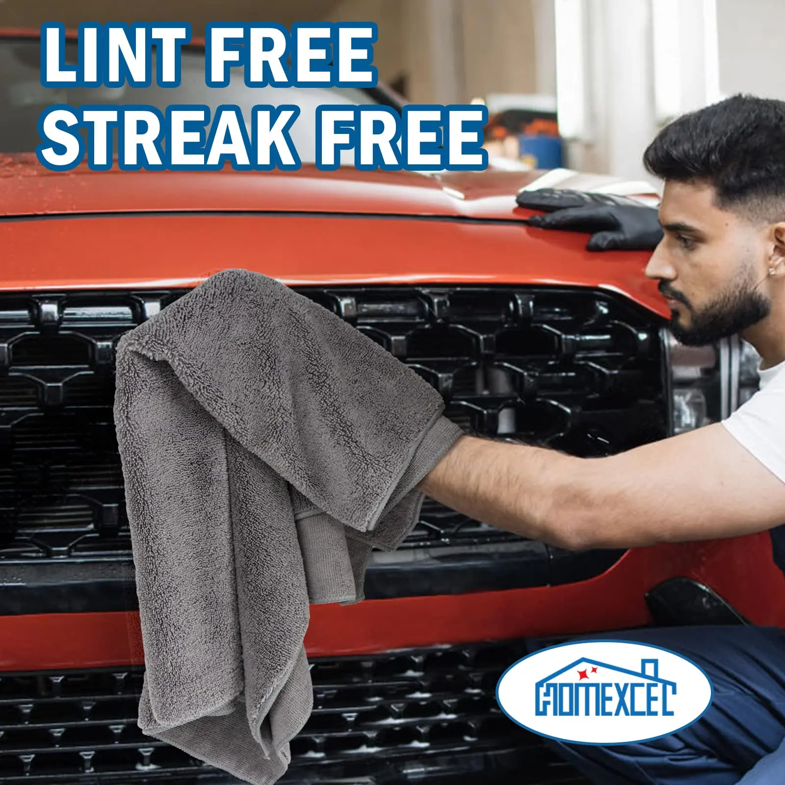 Professional large microfiber car drying towels lint free scratch free car microfiber towel absorbent drying car wash towel